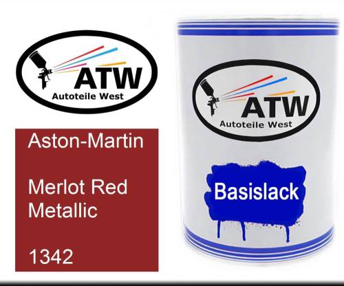 Aston-Martin, Merlot Red Metallic, 1342: 500ml Lackdose, von ATW Autoteile West.